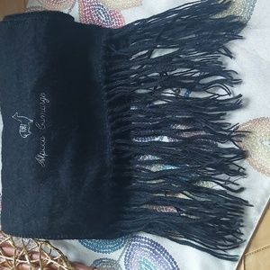 Alpaca blend fringe scarf